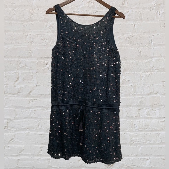 Flannel “All that glitters” navy sequin silky dress. Brand New with tags! - Picture 4 of 10